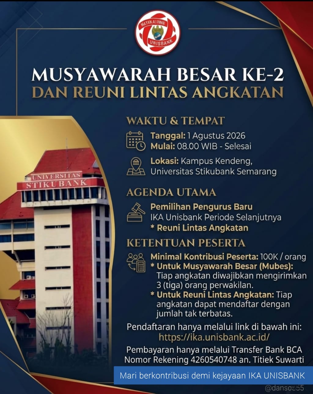 Flyer Musyawarah Besar Ke-2 IKA UNISBANK Semarang